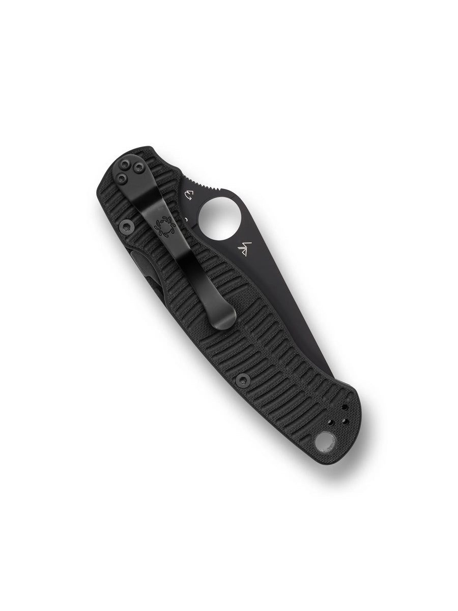 Spyderco Para Military 2 Salt Folding Knife — Black DLC MagnaCut (C81GMCBKP2)