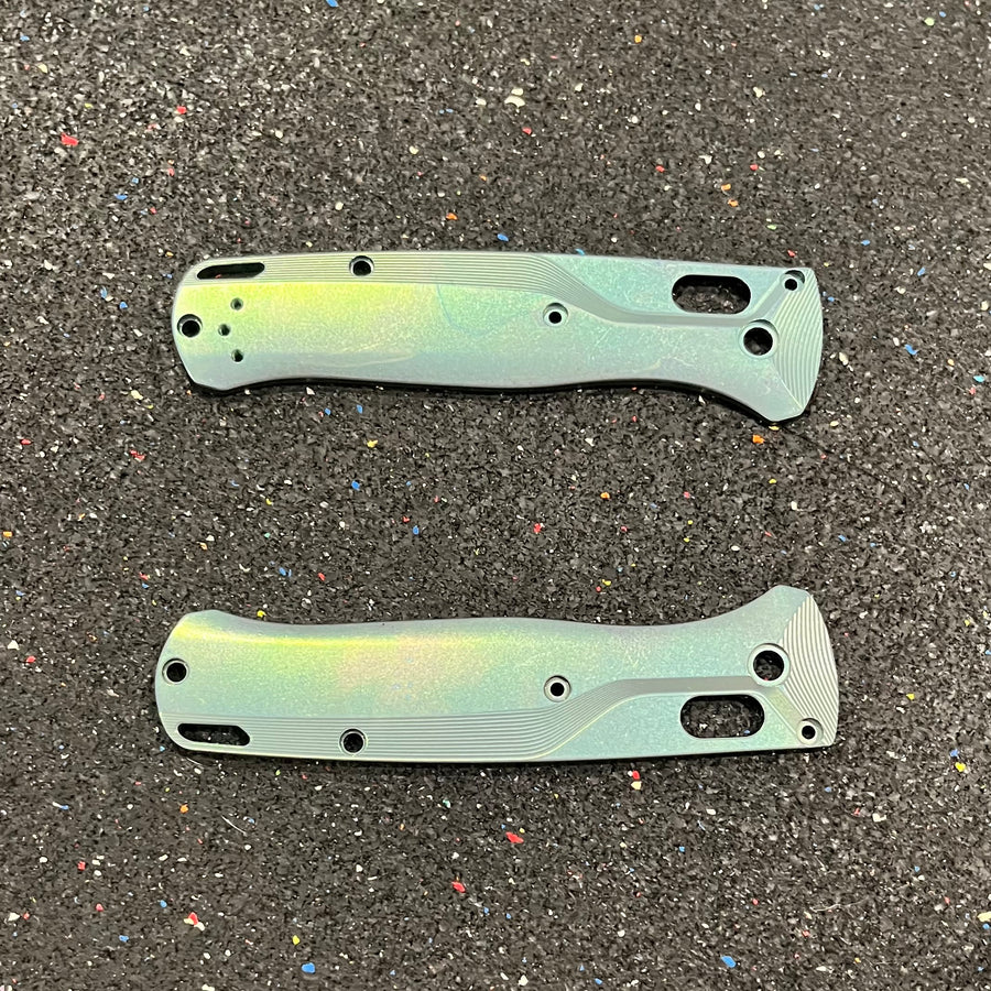 EDCustoms Titanium Scales for Benchmade Bugout 535 — Anodized Blue/Teal