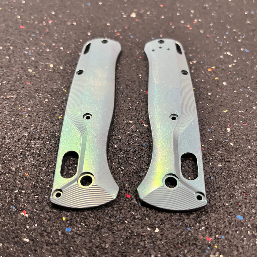 EDCustoms Titanium Scales for Benchmade Bugout 535 — Anodized Blue/Teal