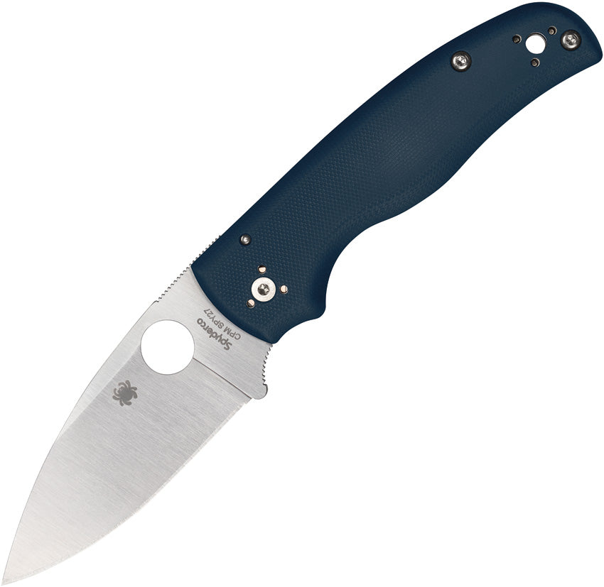 Spyderco Shaman Folding Knife — Cobalt Blue G10 CPM SPY27 (C229GPCBL)