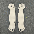 EDCustoms Titanium Scales for Spyderco Para Military 2 - Matte Sandblast - Frag Pattern Milled