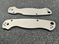 EDCustoms Titanium Scales for Spyderco Para Military 2 - Matte Sandblast - Hexagon Pattern Milled
