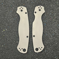 EDCustoms Titanium Scales for Spyderco Para Military 2 - Matte Sandblast - Lines Fade Pattern Milled