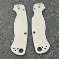 EDCustoms Titanium Scales for Spyderco Para Military 2 - Matte Sandblast - Lines Fade Pattern Milled