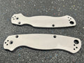 EDCustoms Titanium Scales for Spyderco Para Military 2 - Matte Sandblast - Lines Fade Pattern Milled