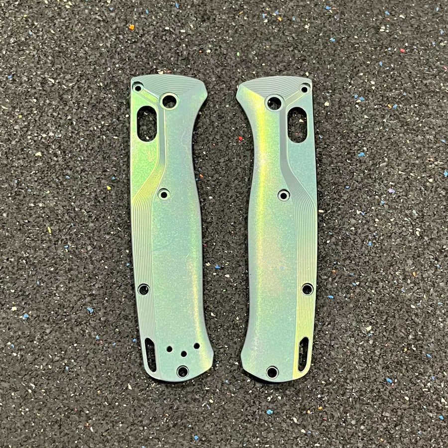 EDCustoms Titanium Scales for Benchmade Bugout 535 — Anodized Blue/Teal